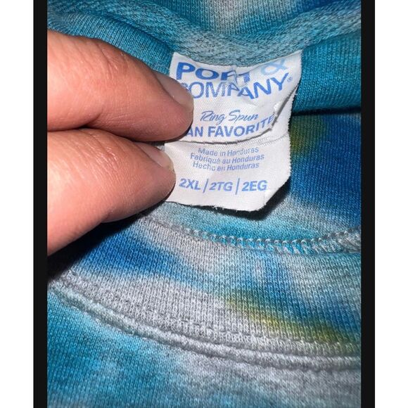 Delaware Blue Hens Tie-Dye Crewneck Sweater - Picture 4 of 4